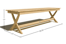 Curated Maison Aude 3-Piece Rectangular Teak Outdoor Picnic Dining Set