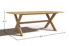 Curated Maison Aude 3-Piece Rectangular Teak Outdoor Picnic Dining Set