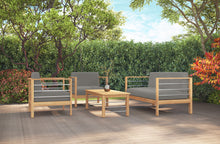 Curated Maison Leon 4-Piece Teak Outdoor Patio Deep Seating Set w/ Sunbrella Cushions