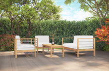 Curated Maison Leon 4-Piece Teak Outdoor Patio Deep Seating Set w/ Sunbrella Cushions