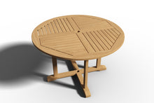 Curated Maison Clement 5-Piece Round Teak Outdoor Dining Set