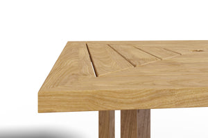 Curated Maison Clairene 5-Piece Square Teak Outdoor Dining Set with Stacking Armchairs