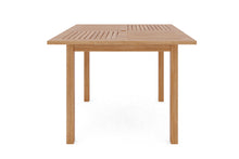 Curated Maison Perrin 5-Piece Square Teak Table Outdoor Dining Set w/ Stacking Armchairs