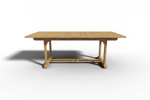 Curated Maison Florence 9-Piece Rectangular Teak Outdoor Dining Set with Extendable Table