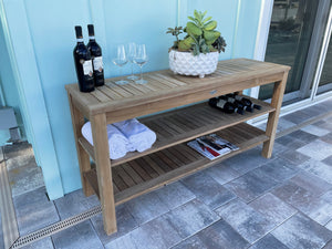 Teak 60" Outdoor Console Table