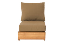 Chatsworth Teak Outdoor Armless Chair. Sunbrella Cushion