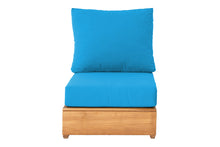 Chatsworth Teak Outdoor Armless Chair. Sunbrella Cushion
