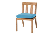 Set of 2 Chatsworth Teak Outdoor Dining Armless Chair. Sunbrella Cushion.