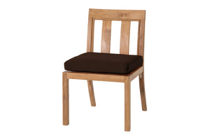 Set of 2 Chatsworth Teak Outdoor Dining Armless Chair. Sunbrella Cushion.