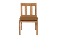 Set of 2 Chatsworth Teak Outdoor Dining Armless Chair. Sunbrella Cushion.