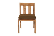 Set of 2 Chatsworth Teak Outdoor Dining Armless Chair. Sunbrella Cushion.