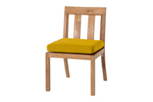 Set of 2 Chatsworth Teak Outdoor Dining Armless Chair. Sunbrella Cushion.