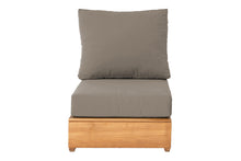 Chatsworth Teak Outdoor Armless Chair. Sunbrella Cushion