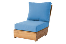 Chatsworth Teak Outdoor Armless Chair. Sunbrella Cushion