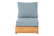 Chatsworth Teak Outdoor Armless Chair. Sunbrella Cushion