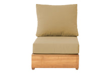 Chatsworth Teak Outdoor Armless Chair. Sunbrella Cushion