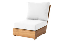 Chatsworth Teak Outdoor Armless Chair. Sunbrella Cushion