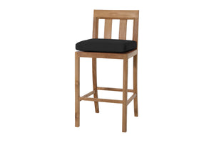 Set of 2 Chatsworth Outdoor Teak Armless Barstool. Sunbrella Cushion.