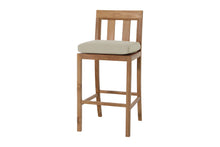 Set of 2 Chatsworth Outdoor Teak Armless Barstool. Sunbrella Cushion.