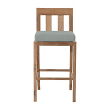 Set of 2 Chatsworth Outdoor Teak Armless Barstool. Sunbrella Cushion.