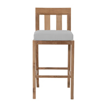 Set of 2 Chatsworth Outdoor Teak Armless Barstool. Sunbrella Cushion.