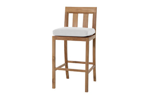 Set of 2 Chatsworth Outdoor Teak Armless Barstool. Sunbrella Cushion.