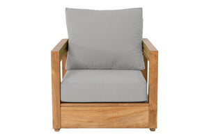 5 pc Chatsworth Teak Club Chair Chat Group. Sunbrella Cushion.