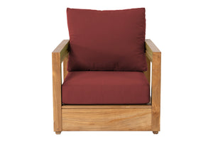 7 pc Chatsworth Teak Deep Seating Deluxe Sofa with 36" Coffee Table. Sunbrella Cushion