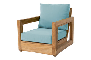 Chatsworth Teak Outdoor Club Chair. Sunbrella Cushion