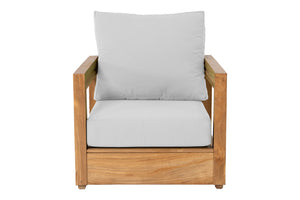 7 pc Chatsworth Sofa Teak Deep Seating with Coffee Table. Sunbrella Cushion