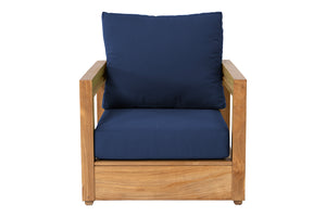 Chatsworth Teak Outdoor Club Chair. Sunbrella Cushion