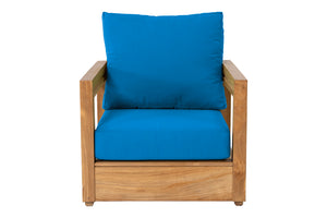 8 pc Chatsworth Teak Deep Seating Deluxe Sofa with 36" Coffee Table. Sunbrella Cushion