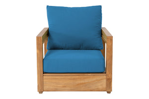 5 pc Chatsworth Teak Club Chair Chat Group. Sunbrella Cushion.