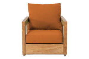 5 pc Chatsworth Teak Club Chair Chat Group. Sunbrella Cushion.