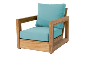 Chatsworth Teak Outdoor Club Chair. Sunbrella Cushion