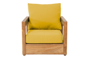 Chatsworth Teak Outdoor Club Chair. Sunbrella Cushion