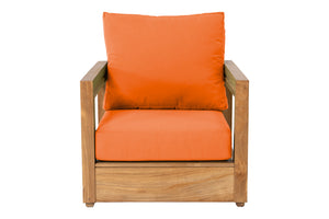 Chatsworth Teak Outdoor Club Chair. Sunbrella Cushion