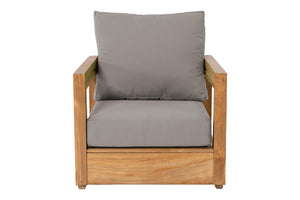 5 pc Chatsworth Teak Deep Seating Deluxe Sofa with 24"x42" Coffee Table. Sunbrella Cushion