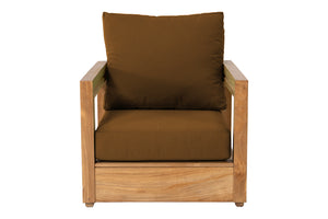 5 pc Chatsworth Teak Club Chair Chat Group. Sunbrella Cushion.