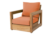 Chatsworth Teak Outdoor Club Chair. Sunbrella Cushion