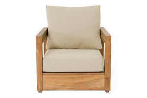 Chatsworth Teak Outdoor Club Chair. Sunbrella Cushion