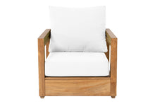 7 pc Chatsworth Loveseat Teak Deep Seating with Coffee Table. Sunbrella Cushion