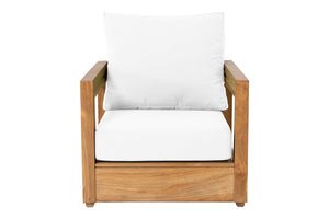 Chatsworth Teak Outdoor Club Chair. Sunbrella Cushion