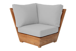 Chatsworth Teak Outdoor Corner Chair. Sunbrella Cushion