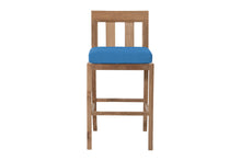 Set of 2 Chatsworth Outdoor Teak Armless Counter Stool. Sunbrella Cushion.