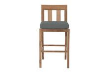 Set of 2 Chatsworth Outdoor Teak Armless Counter Stool. Sunbrella Cushion.