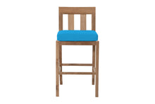 Set of 2 Chatsworth Outdoor Teak Armless Counter Stool. Sunbrella Cushion.