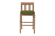 Set of 2 Chatsworth Outdoor Teak Armless Counter Stool. Sunbrella Cushion.