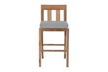 Set of 2 Chatsworth Outdoor Teak Armless Counter Stool. Sunbrella Cushion.