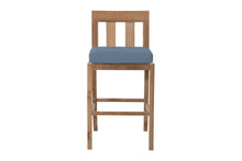 Set of 2 Chatsworth Outdoor Teak Armless Counter Stool. Sunbrella Cushion.